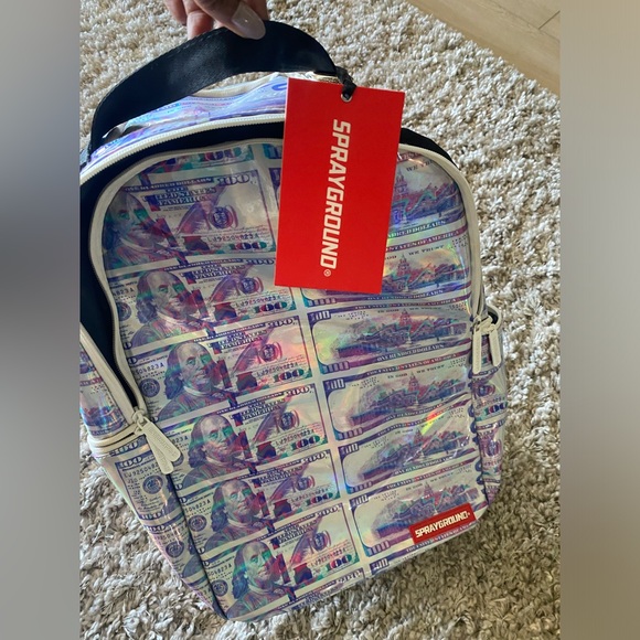 Sprayground Metallic Benjamin Franklin Limited Edition Backpack NWT - Picture 3 of 5